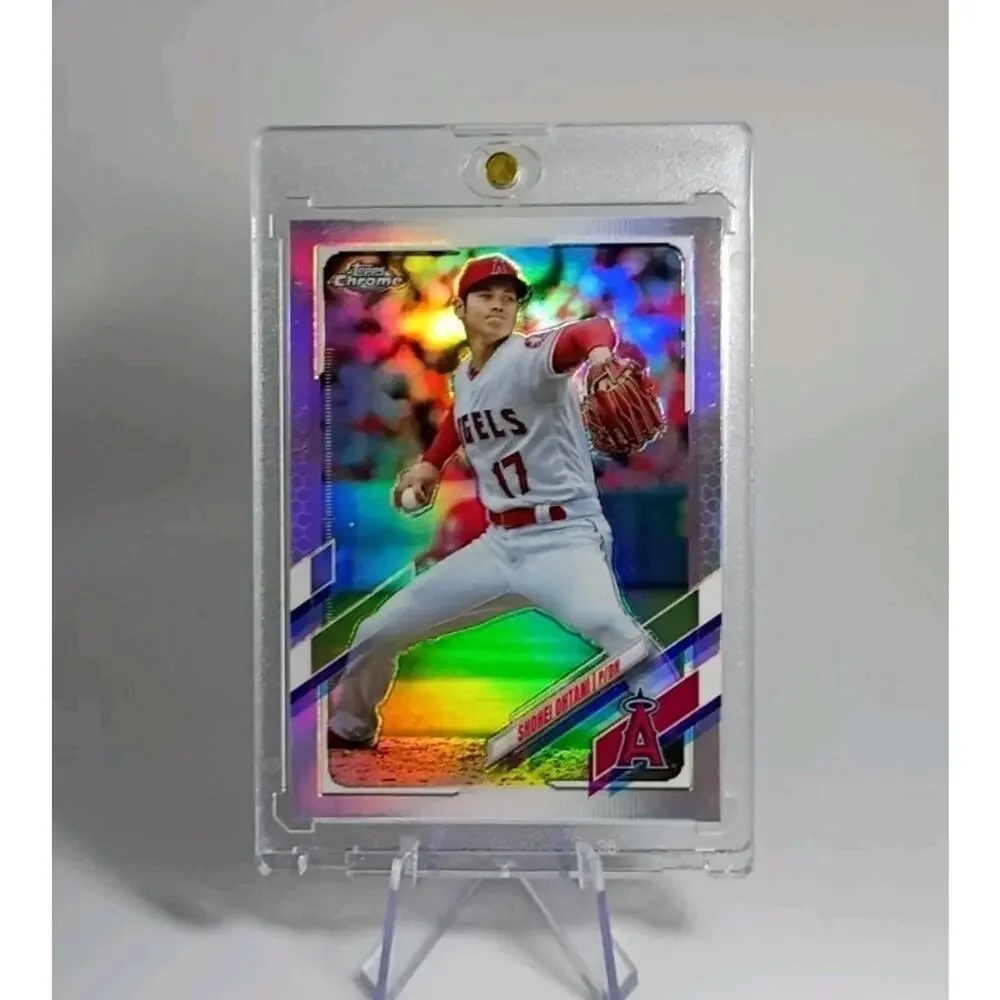 2021 Topps Chrome - Shohei Ohtani #159 REFRACTOR - Picture 3 of 7